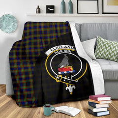 Clan Clelland Modern Tartan Crest Blanket Wave Style NL51 Clan Clelland Tartan Today   
