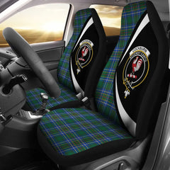 Clan Cockburn Ancient Tartan Crest Circle Style Car Seat Cover FE36 Clan Cockburn Tartan Today   