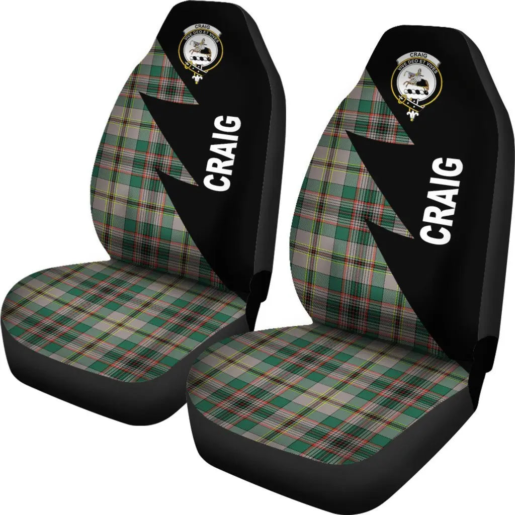 Clan Craig Ancient Tartan Crest Car Seat Cover  - Flash StyleJE57 Clan Craig Tartan Today   