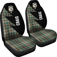 Clan Craig Ancient Tartan Crest Car Seat Cover  - Flash StyleJE57 Clan Craig Tartan Today   