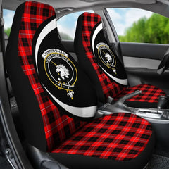 Clan Cunningham Modern Tartan Crest Circle Style Car Seat Cover FL86 Clan Cunningham Tartan Today   