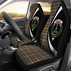 Clan Fergusson Weathered Tartan Crest Circle Style Car Seat Cover RZ74 Clan Fergusson Tartan Today   