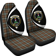 Clan Fergusson Weathered Tartan Crest Circle Style Car Seat Cover RZ74 Clan Fergusson Tartan Today   