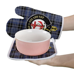 Clan Clark Tartan Crest Oven Mitt And Pot Holder (2 Oven Mitts + 1 Pot Holder) JH65 Clan Clark Tartan Today   