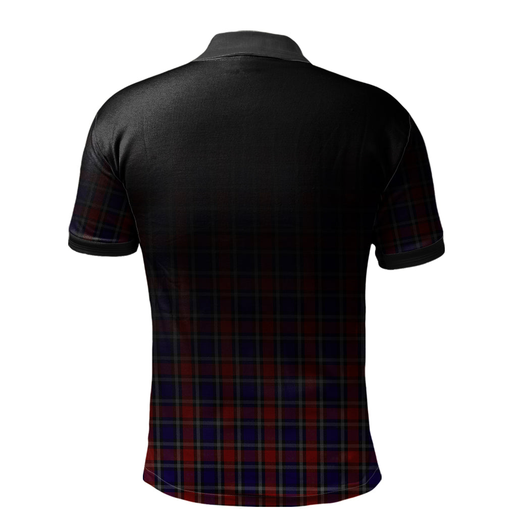 Clan Clark (Lion) Red Tartan Polo Shirt - Alba Celtic Style UN65 Clark (Lion) Red Tartan Tartan Polo   