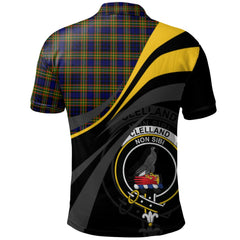 Clan Clelland Modern Tartan Polo Shirt - Royal Coat Of Arms Style DE51 Clelland Modern Tartan Tartan Polo   