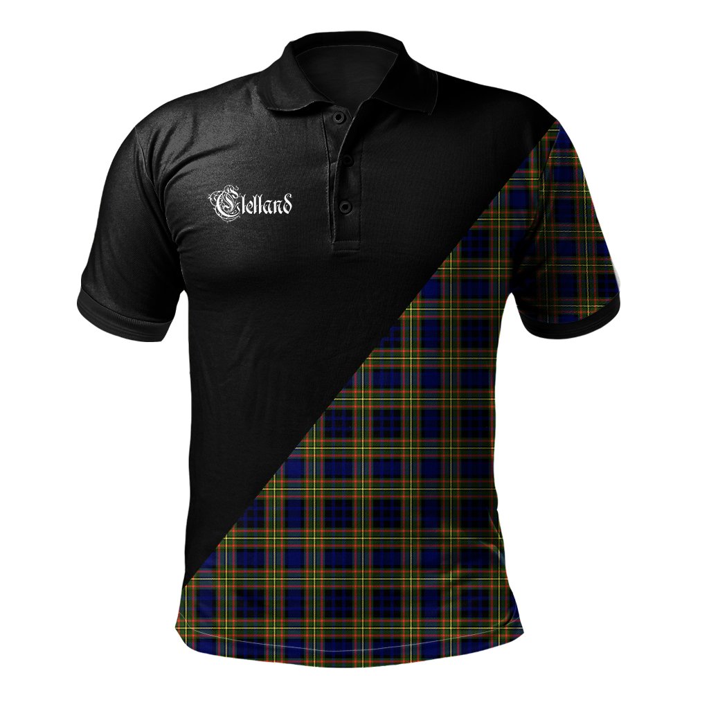 Clan Clelland Modern Clan - Military Polo Shirt NN93 Clelland Modern Tartan Tartan Polo   