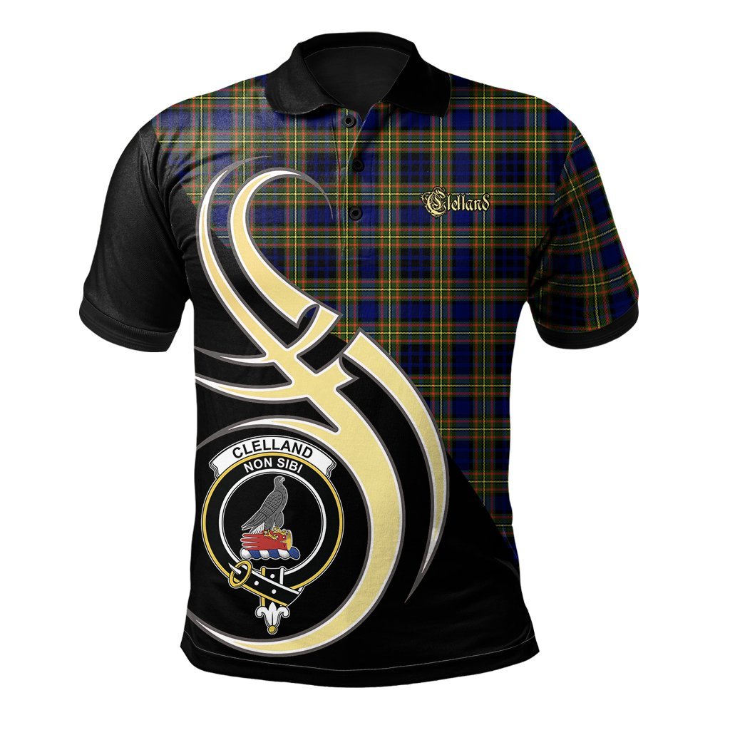 Clan Clelland Modern Tartan Polo Shirt - Believe In Me Style LK64 Clelland Modern Tartan Tartan Polo   