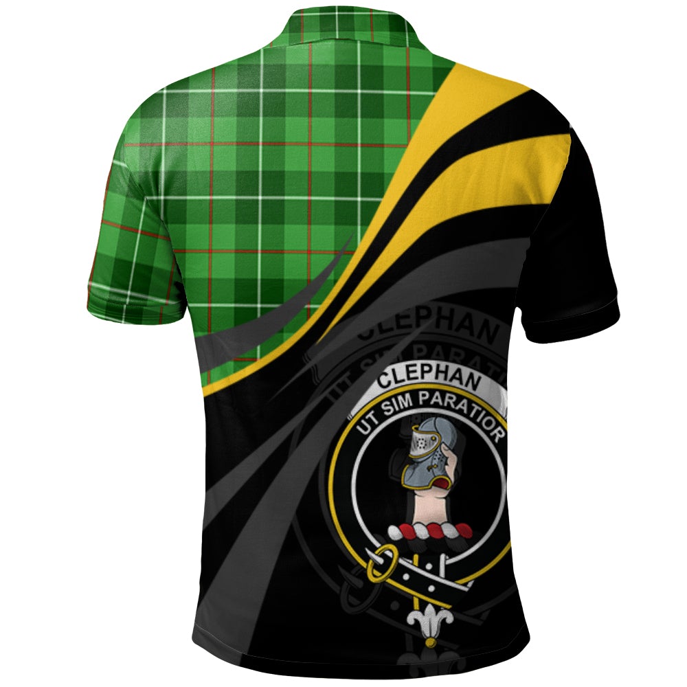 Clan Clephan Tartan Polo Shirt - Royal Coat Of Arms Style KN39 Clephan Tartan Tartan Polo   