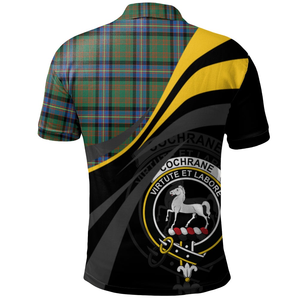 Clan Cochrane Ancient Tartan Polo Shirt - Royal Coat Of Arms Style TM35 Cochrane Ancient Tartan Tartan Polo   