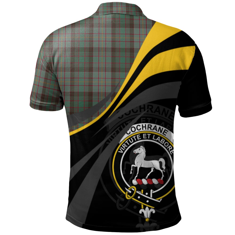 Clan Cochrane Hunting Tartan Polo Shirt - Royal Coat Of Arms Style US40 Cochrane Hunting Tartan Tartan Polo   