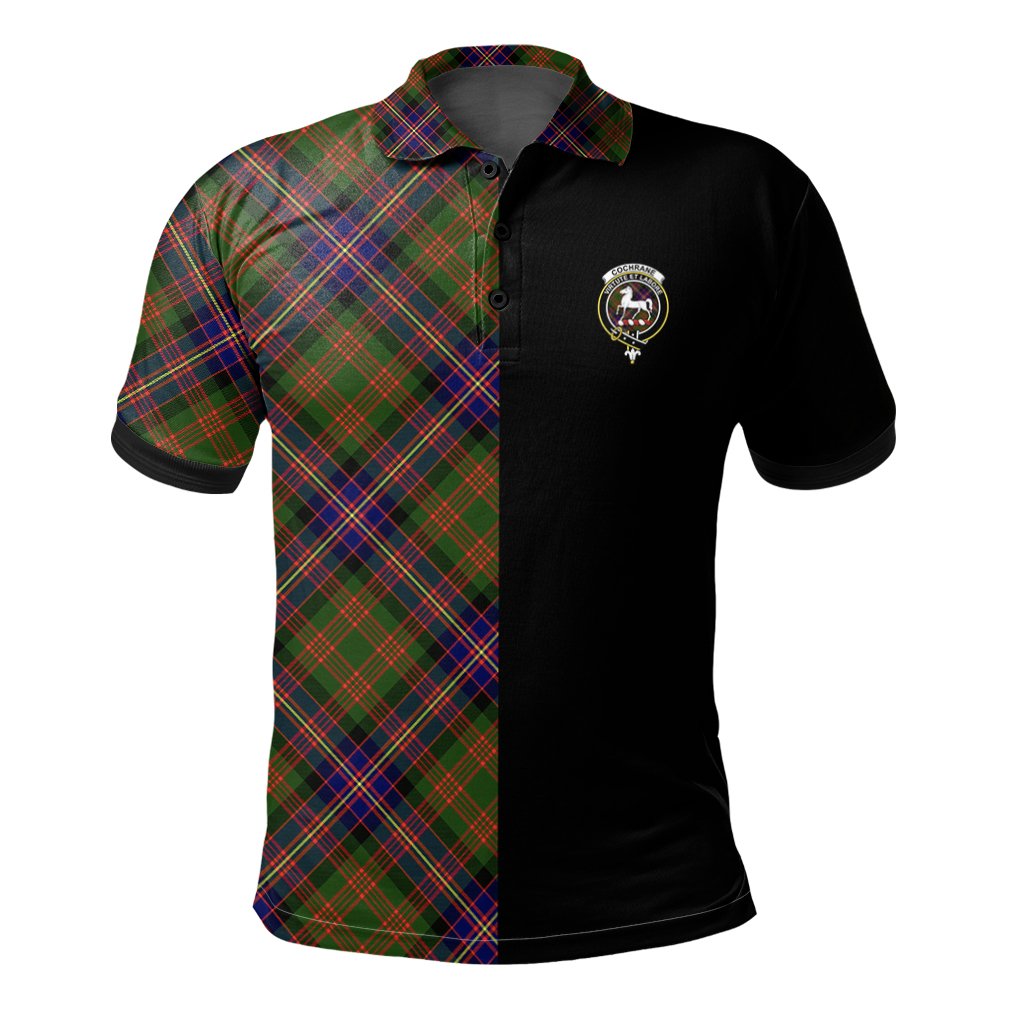 Clan Cochrane Modern Tartan Polo Shirt Half of Me - Cross Style CE58 Cochrane Modern Tartan Tartan Polo   