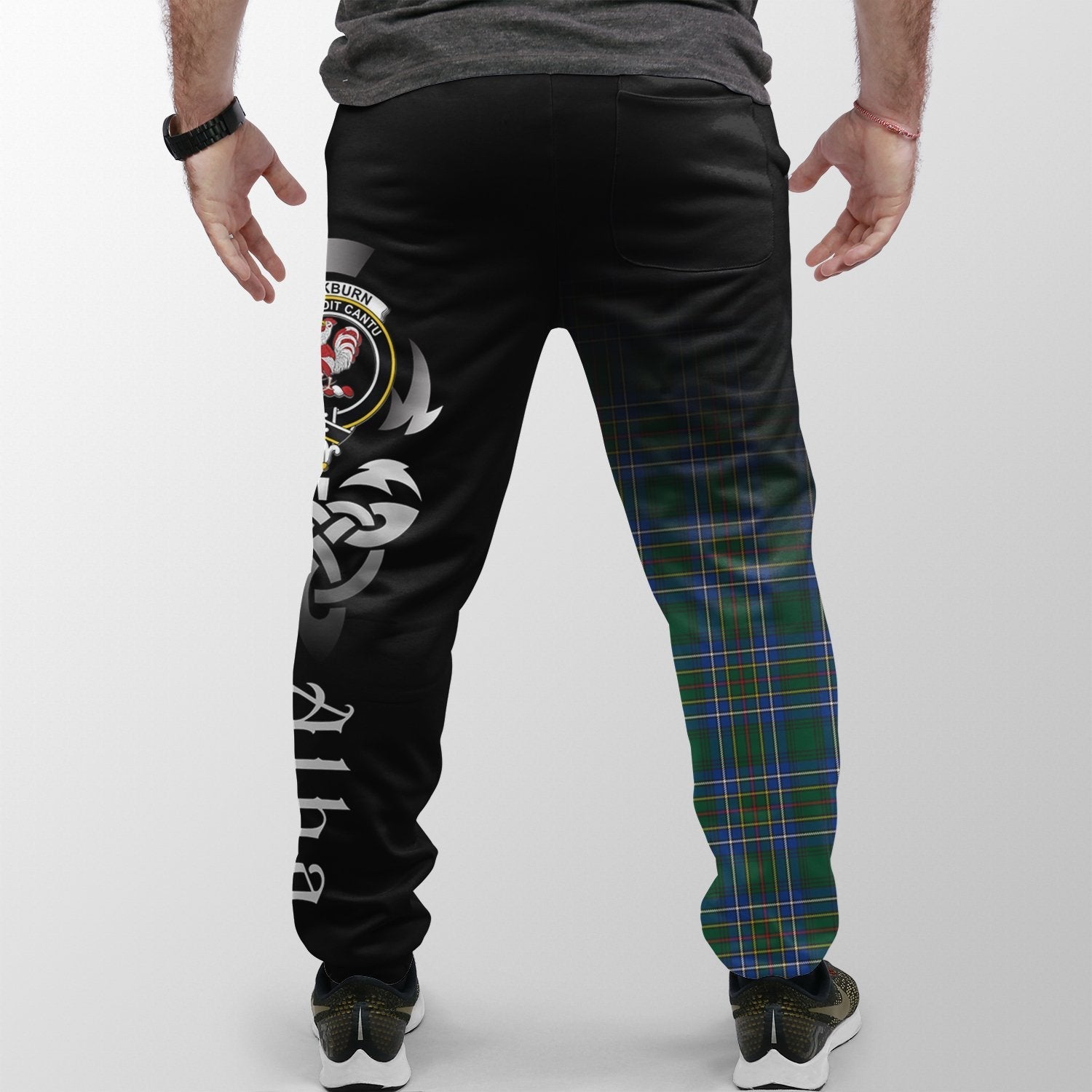 Clan Cockburn Ancient Tartan Crest Jogger Sweatpants  Alba Celtic Style ZG71 Clan Cockburn Tartan Today   