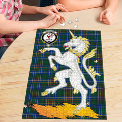 Clan Cockburn Ancient Tartan Crest Unicorn Scotland Jigsaw Puzzles Gift For Family XT41 Clan Cockburn Tartan Today   