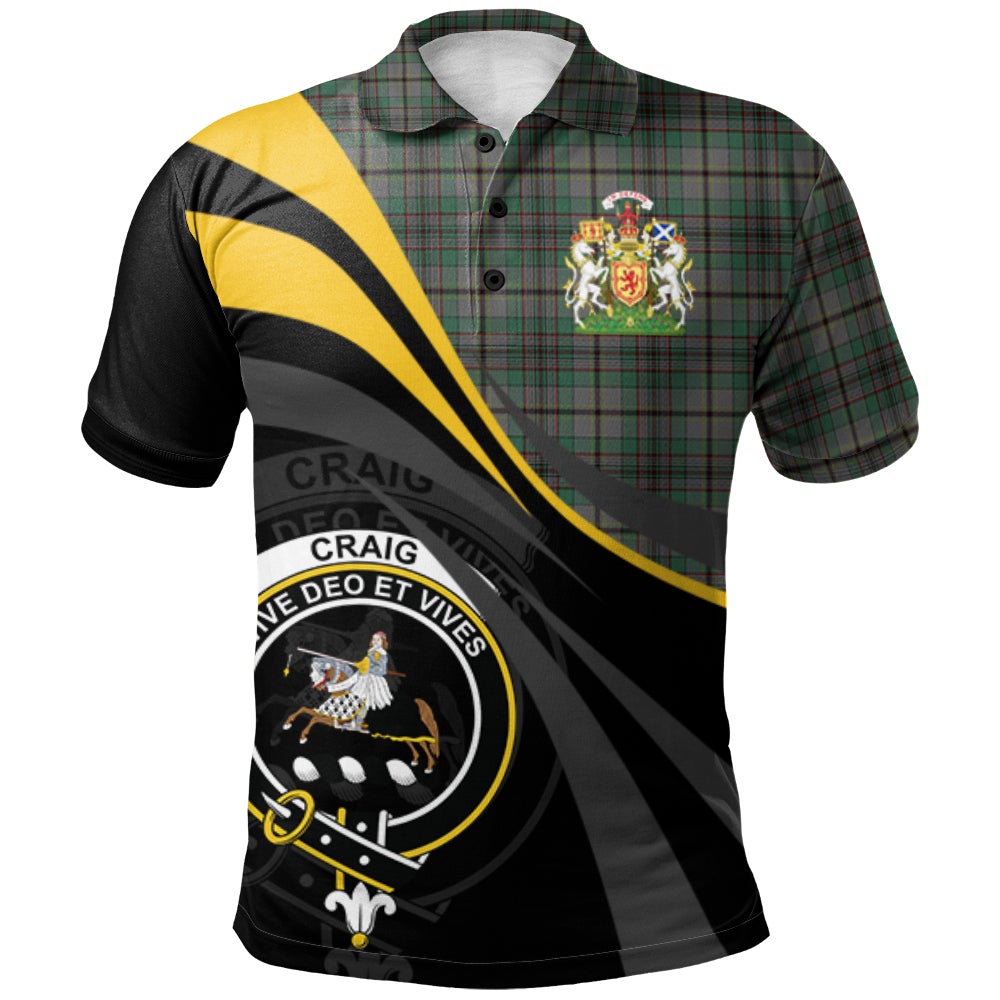 Clan Craig Tartan Polo Shirt - Royal Coat Of Arms Style YL82 Craig Tartan Tartan Polo   