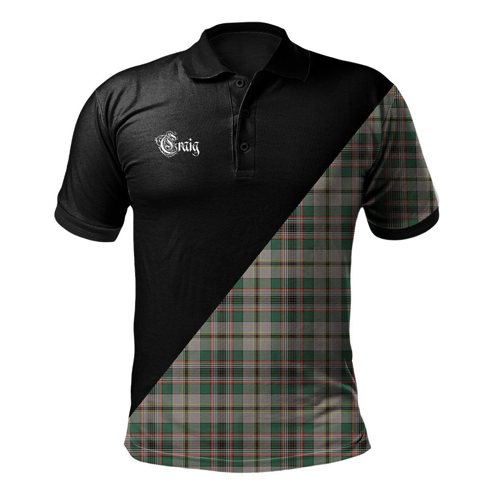 Clan Craig Ancient Clan - Military Polo Shirt QX51 Craig Ancient Tartan Tartan Polo   