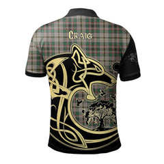 Clan Craig Ancient Tartan Polo Shirt Viking Wolf MJ52 Craig Ancient Tartan Tartan Polo   