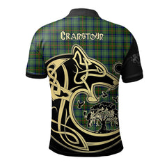 Clan Cranstoun Tartan Polo Shirt Viking Wolf HW81 Cranstoun Tartan Tartan Polo   