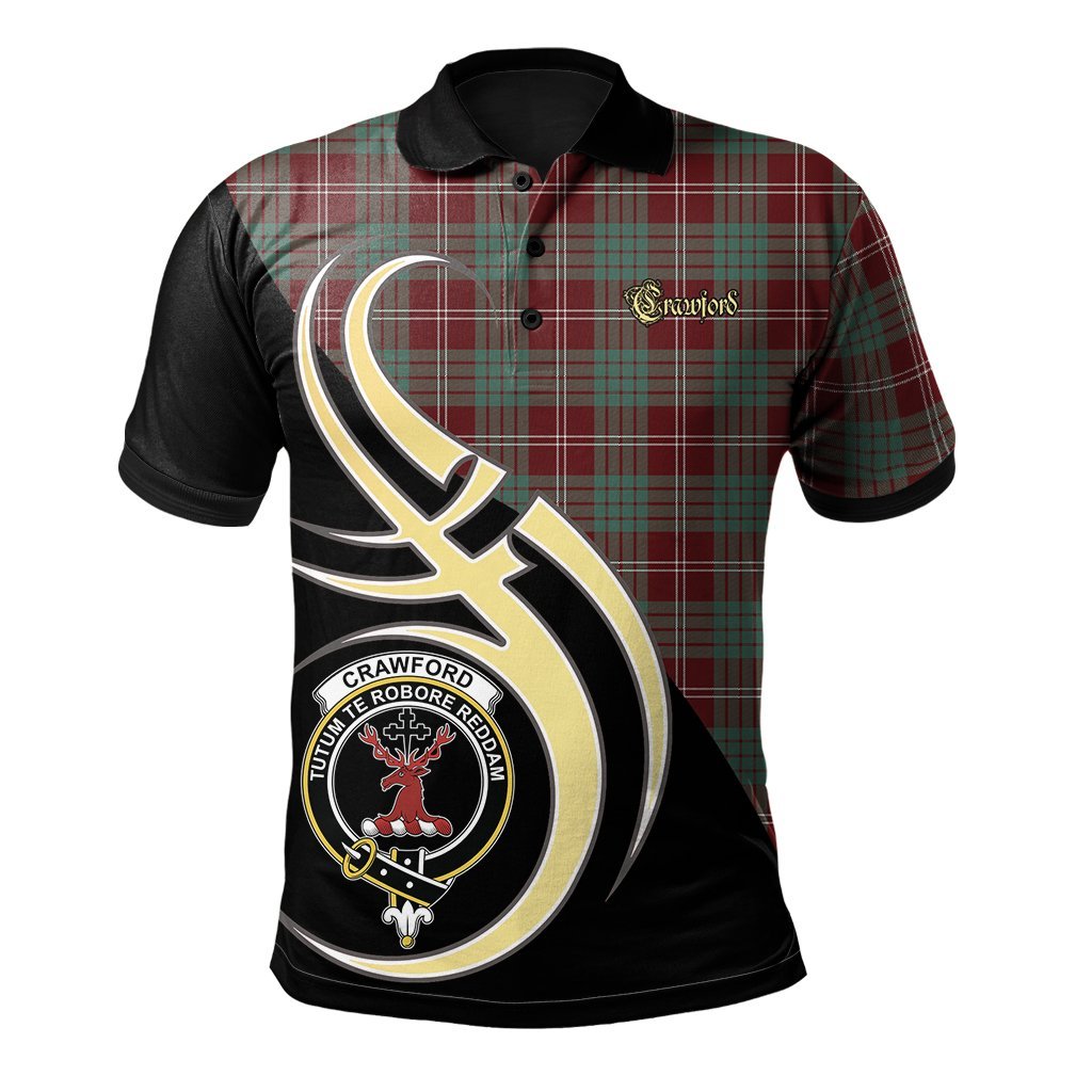 Clan Crawford Modern Tartan Polo Shirt - Believe In Me Style IG97 Crawford Modern Tartan Tartan Polo   