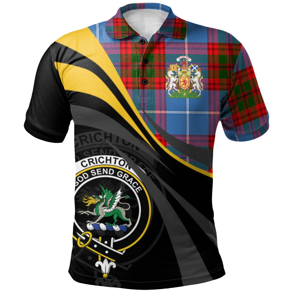 Clan Crichton Tartan Polo Shirt - Royal Coat Of Arms Style YK91 Crichton Tartan Tartan Polo   