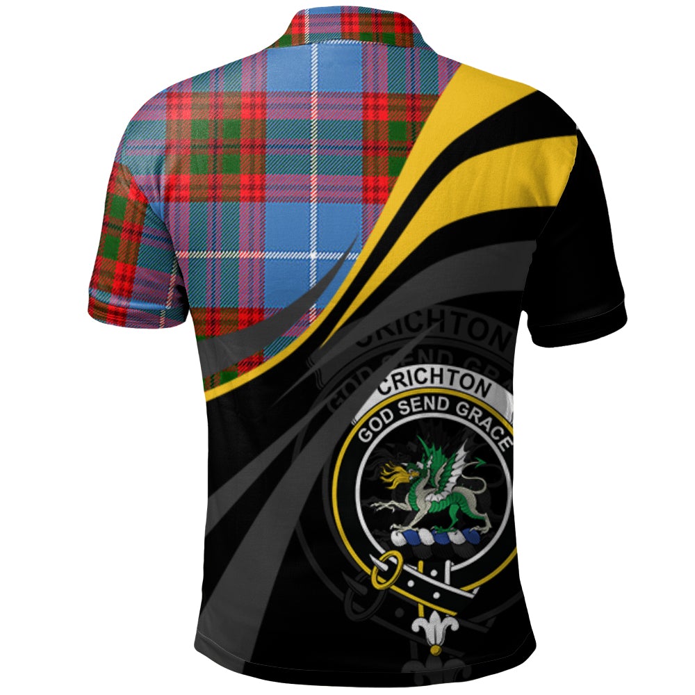 Clan Crichton Tartan Polo Shirt - Royal Coat Of Arms Style YK91 Crichton Tartan Tartan Polo   