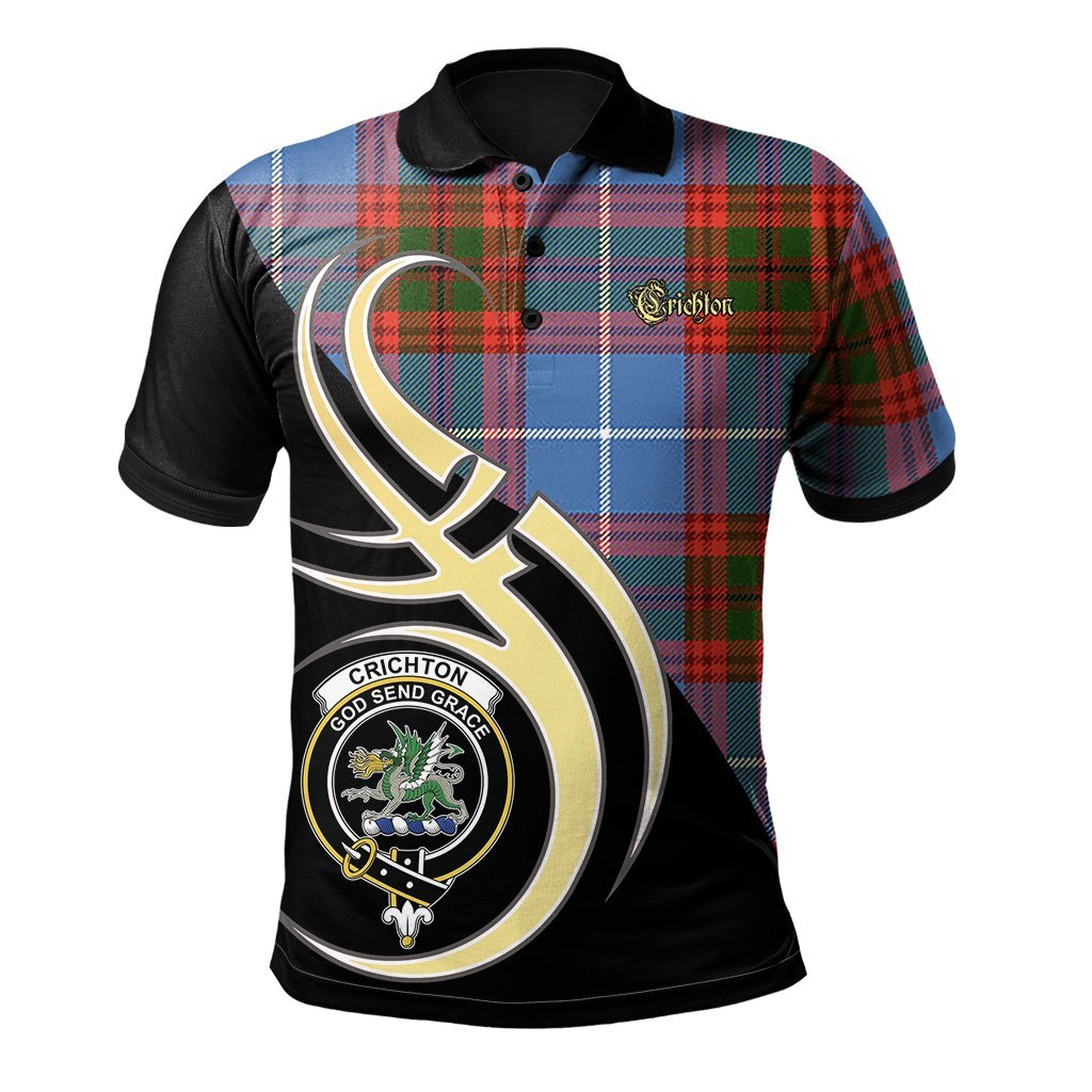 Clan Crichton Tartan Polo Shirt - Believe In Me Style QR30 Crichton Tartan Tartan Polo   