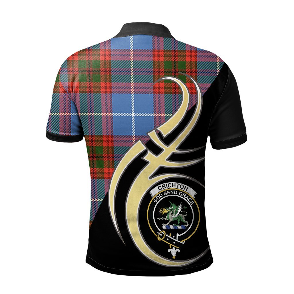 Clan Crichton Tartan Polo Shirt - Believe In Me Style QR30 Crichton Tartan Tartan Polo   