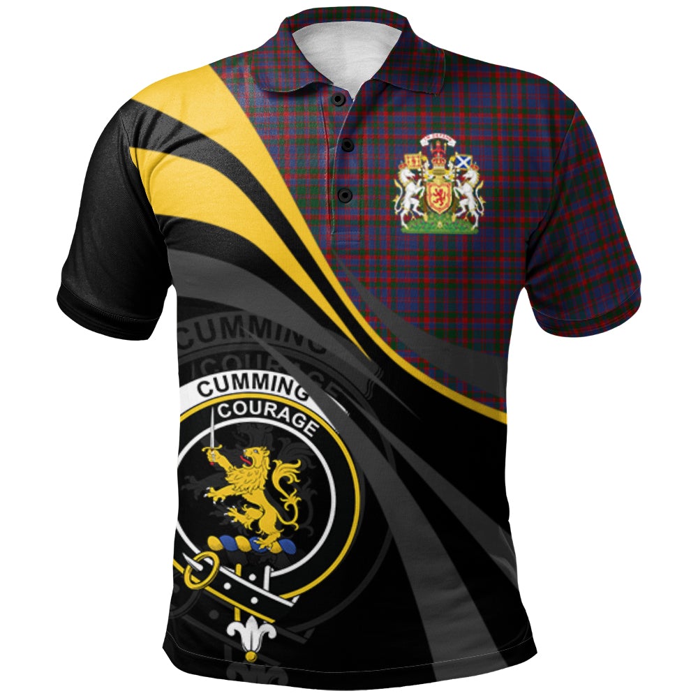 Clan Cumming Tartan Polo Shirt - Royal Coat Of Arms Style OE65 Cumming Tartan Tartan Polo   