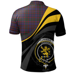 Clan Cumming Tartan Polo Shirt - Royal Coat Of Arms Style OE65 Cumming Tartan Tartan Polo   