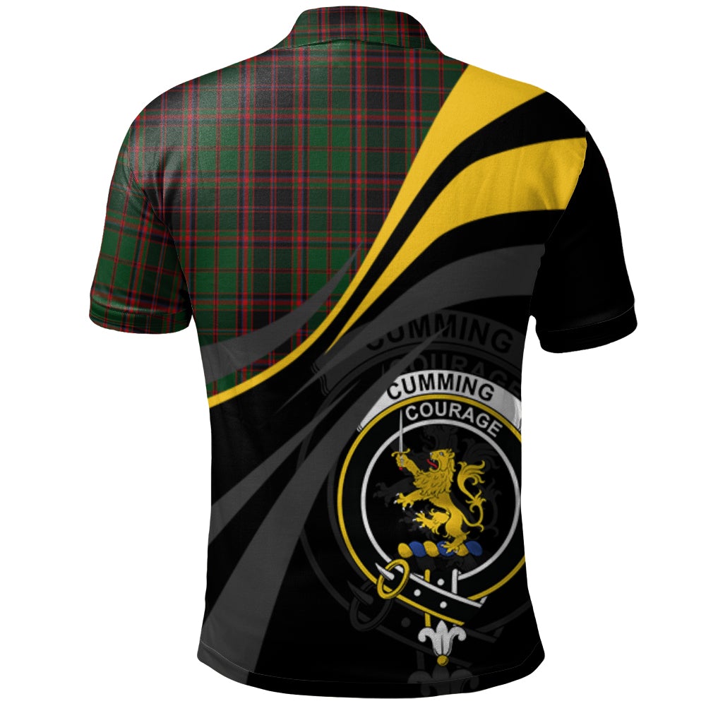 Clan Cumming Buchan Hunting Tartan Polo Shirt - Royal Coat Of Arms Style EW27 Cumming Buchan Hunting Tartan Tartan Polo   