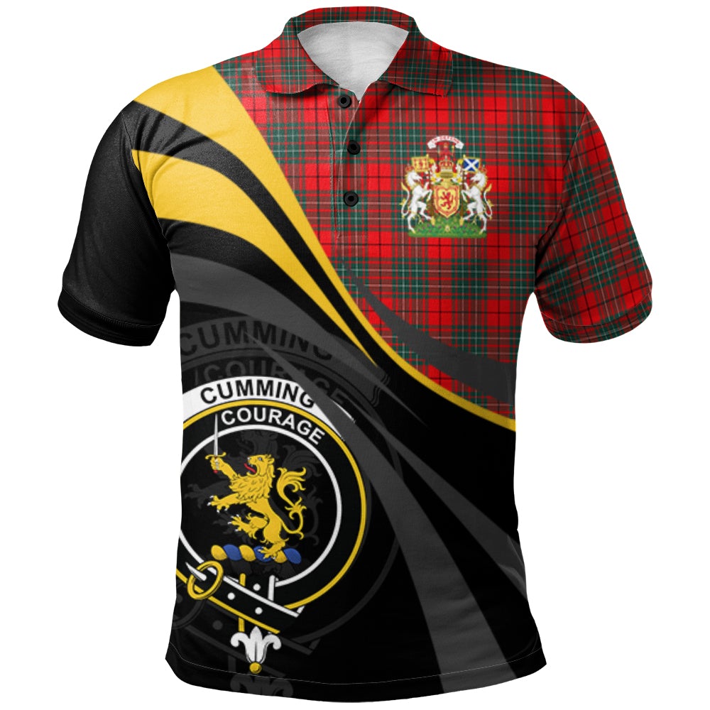 Clan Cumming Modern Tartan Polo Shirt - Royal Coat Of Arms Style PJ31 Cumming Modern Tartan Tartan Polo   