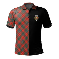 Clan Cumming Modern Tartan Polo Shirt Half of Me - Cross Style OB30 Cumming Modern Tartan Tartan Polo   