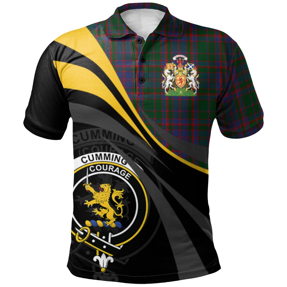 Clan Cumming of Glenorchy Tartan Polo Shirt - Royal Coat Of Arms Style WC21 Cumming of Glenorchy Tartan Tartan Polo   