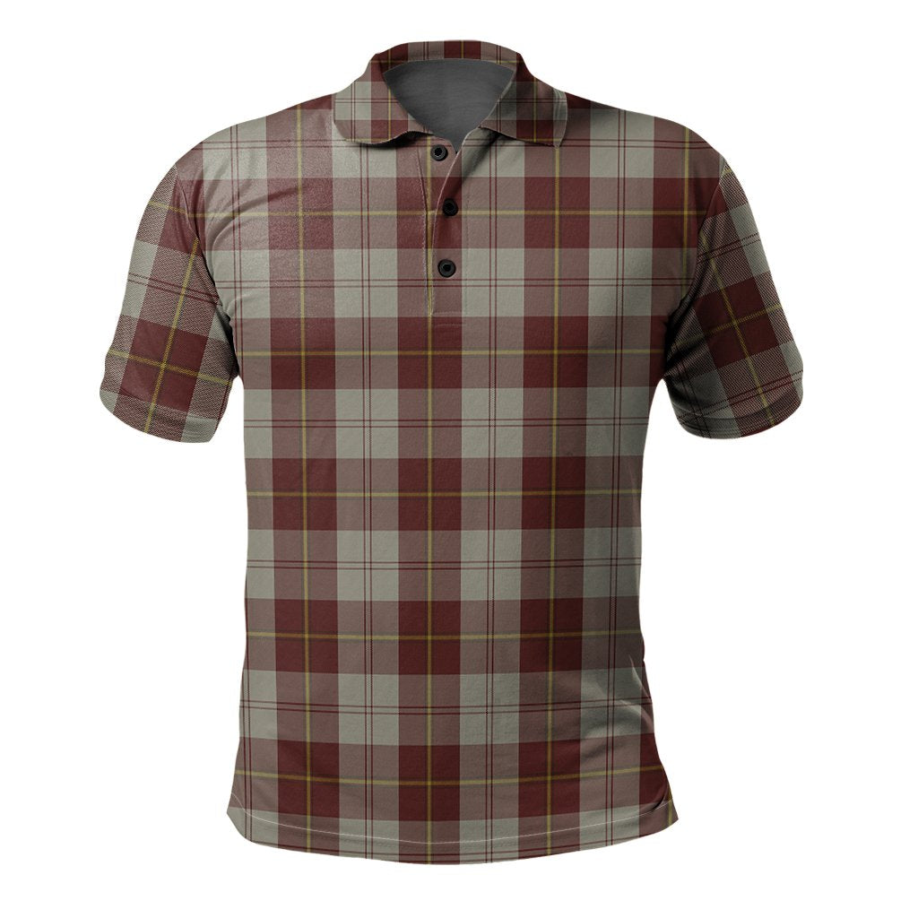 Clan Cunningham Burgundy Dancers Tartan Polo Shirt DW43 Cunningham Burgundy Dancers Tartan Tartan Polo   