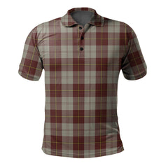 Clan Cunningham Burgundy Dancers Tartan Polo Shirt DW43 Cunningham Burgundy Dancers Tartan Tartan Polo   