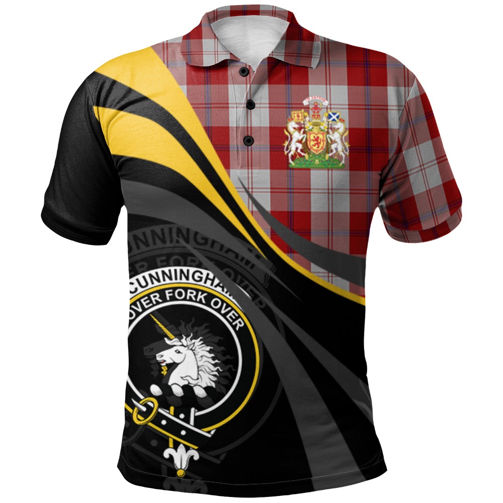 Clan Cunningham Dress Tartan Polo Shirt - Royal Coat Of Arms Style UX96 Cunningham Dress Tartan Tartan Polo   