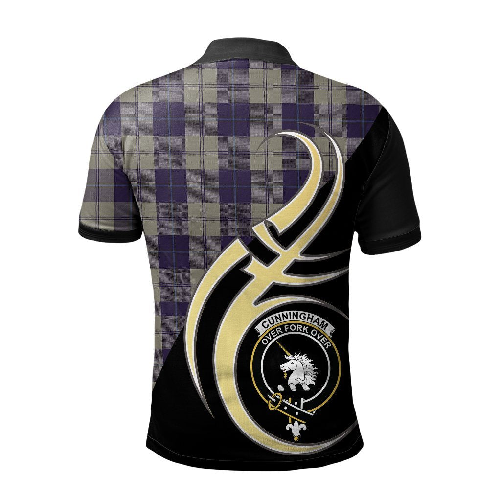 Clan Cunningham Dress Blue Dancers Tartan Polo Shirt - Believe In Me Style RN79 Cunningham Dress Blue Dancers Tartan Tartan Polo   