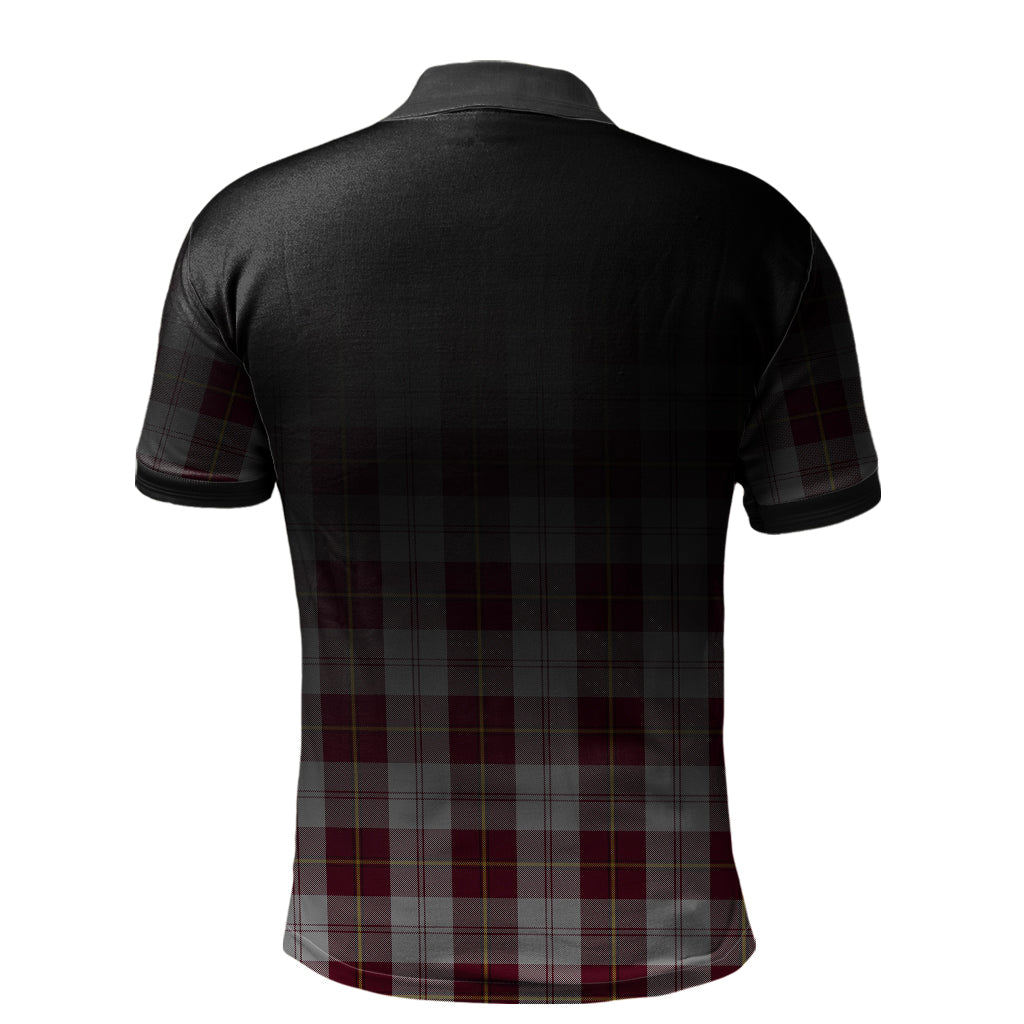 Clan Cunningham Dress Burgundy (Dance) Tartan Polo Shirt - Alba Celtic Style PF72 Cunningham Dress Burgundy (Dance) Tartan Tartan Polo   