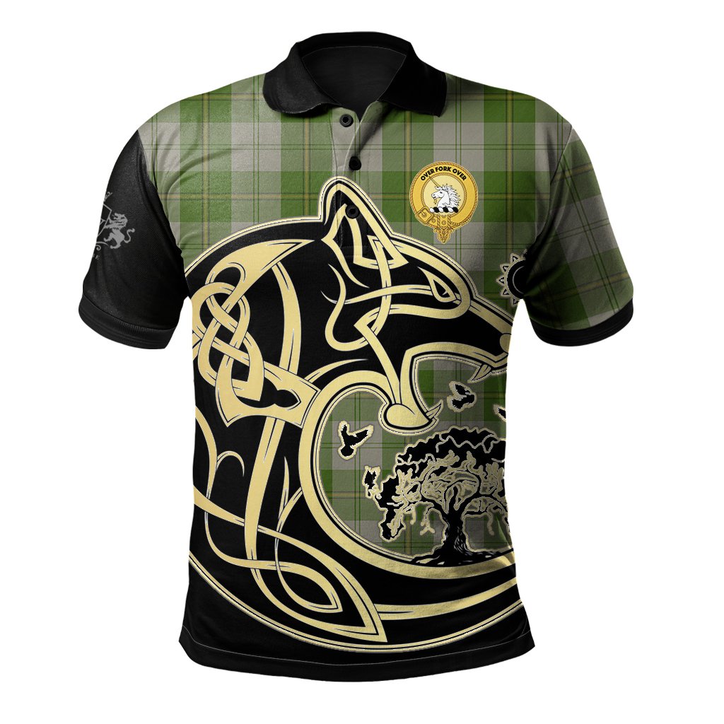 Clan Cunningham Dress Green Dancers Tartan Polo Shirt Viking Wolf UU70 Cunningham Dress Green Dancers Tartan Tartan Polo   