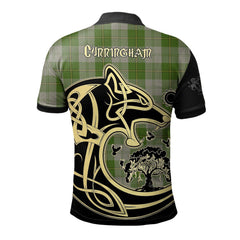 Clan Cunningham Dress Green Dancers Tartan Polo Shirt Viking Wolf UU70 Cunningham Dress Green Dancers Tartan Tartan Polo   