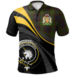 Clan Cunningham Hunting Modern Tartan Polo Shirt - Royal Coat Of Arms Style OD66 Cunningham Hunting Modern Tartan Tartan Polo   