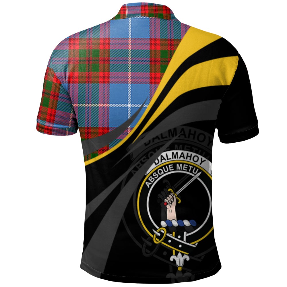 Clan Dalmahoy Tartan Polo Shirt - Royal Coat Of Arms Style FH22 Dalmahoy Tartan Tartan Polo   