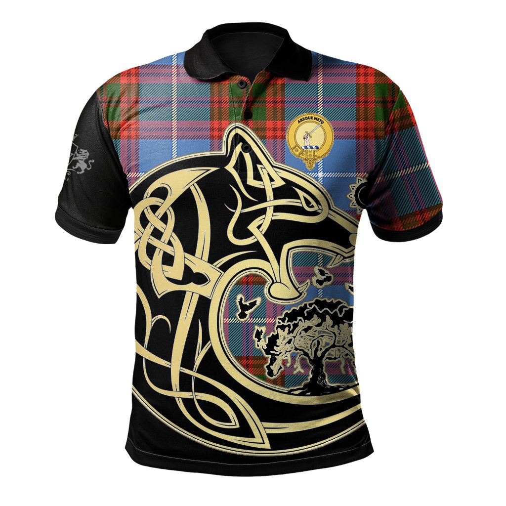 Clan Dalmahoy Tartan Polo Shirt Viking Wolf ZI58 Dalmahoy Tartan Tartan Polo   