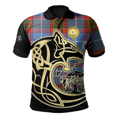 Clan Dalmahoy Tartan Polo Shirt Viking Wolf ZI58 Dalmahoy Tartan Tartan Polo   