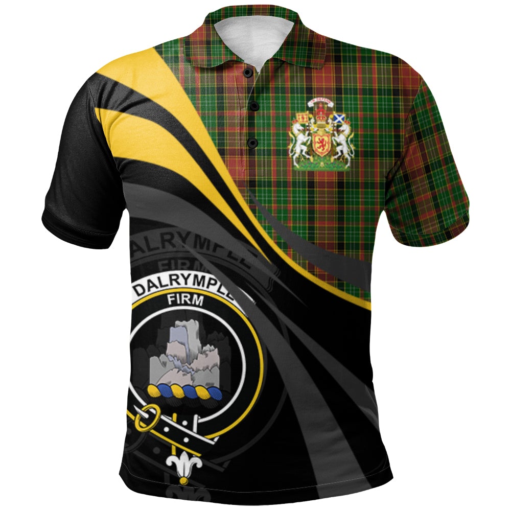 Clan Dalrymple of Castleton 02 Tartan Polo Shirt - Royal Coat Of Arms Style VY32 Dalrymple of Castleton 02 Tartan Tartan Polo   