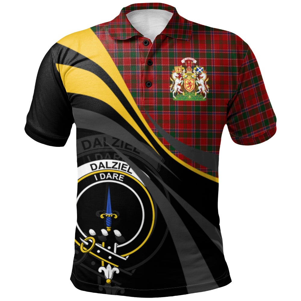 Clan Dalziel 01 Tartan Polo Shirt - Royal Coat Of Arms Style UM52 Dalziel 01 Tartan Tartan Polo   