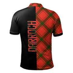 Clan Darroch Tartan Polo Shirt Half of Me - Cross Style RP71 Darroch Tartan Tartan Polo   