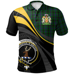 Clan Davidson Tartan Polo Shirt - Royal Coat Of Arms Style XA48 Davidson Tartan Tartan Polo   