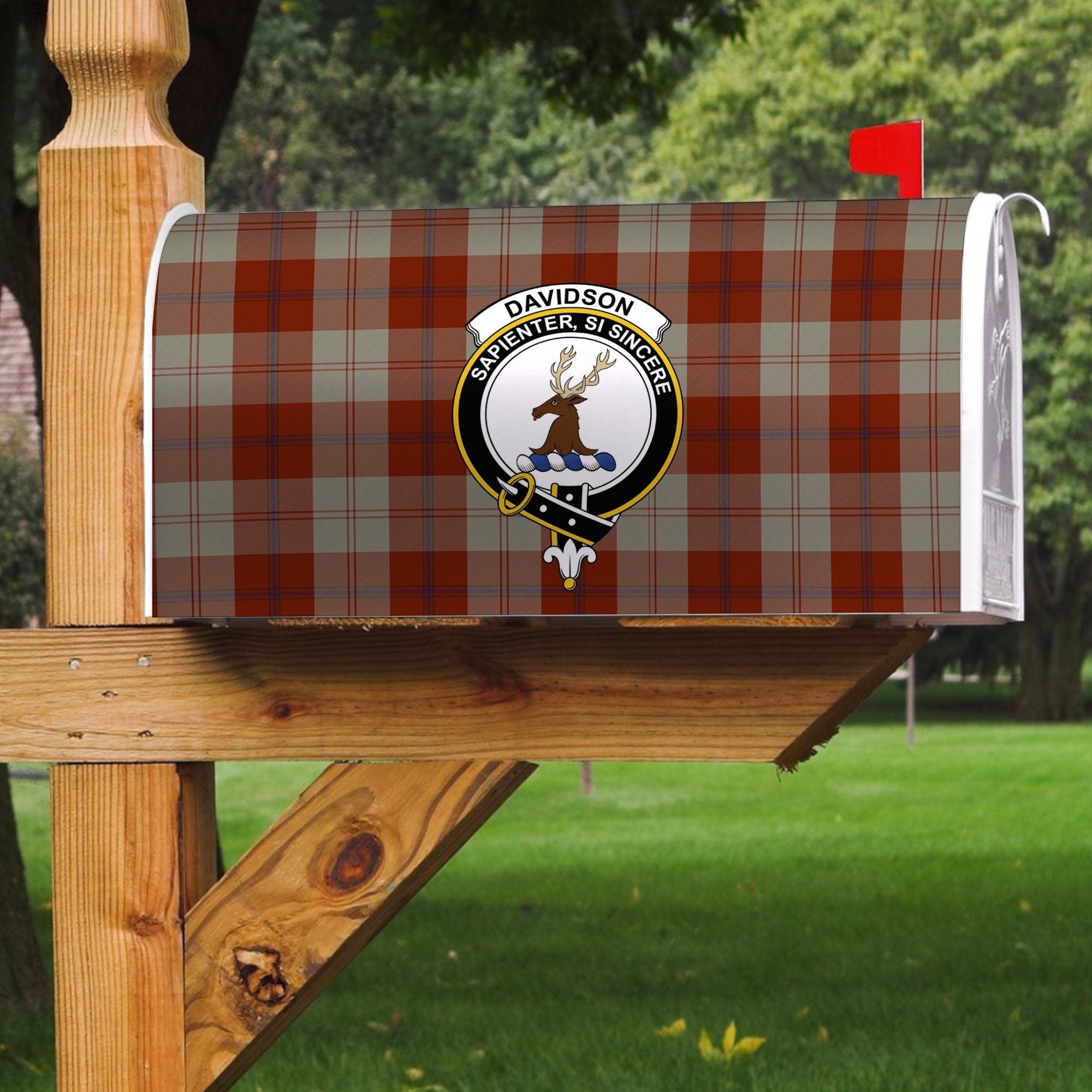 Clan Davidson Dress Dancers Tartan Crest Mailbox PX33 Clan Davidson Tartan Today   