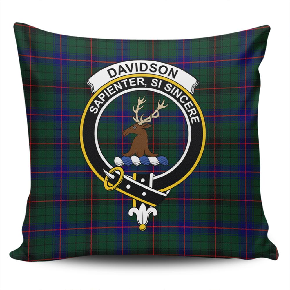 Clan Davidson Modern Tartan Crest Pillow Cover XZ75 Clan Davidson Tartan Today   